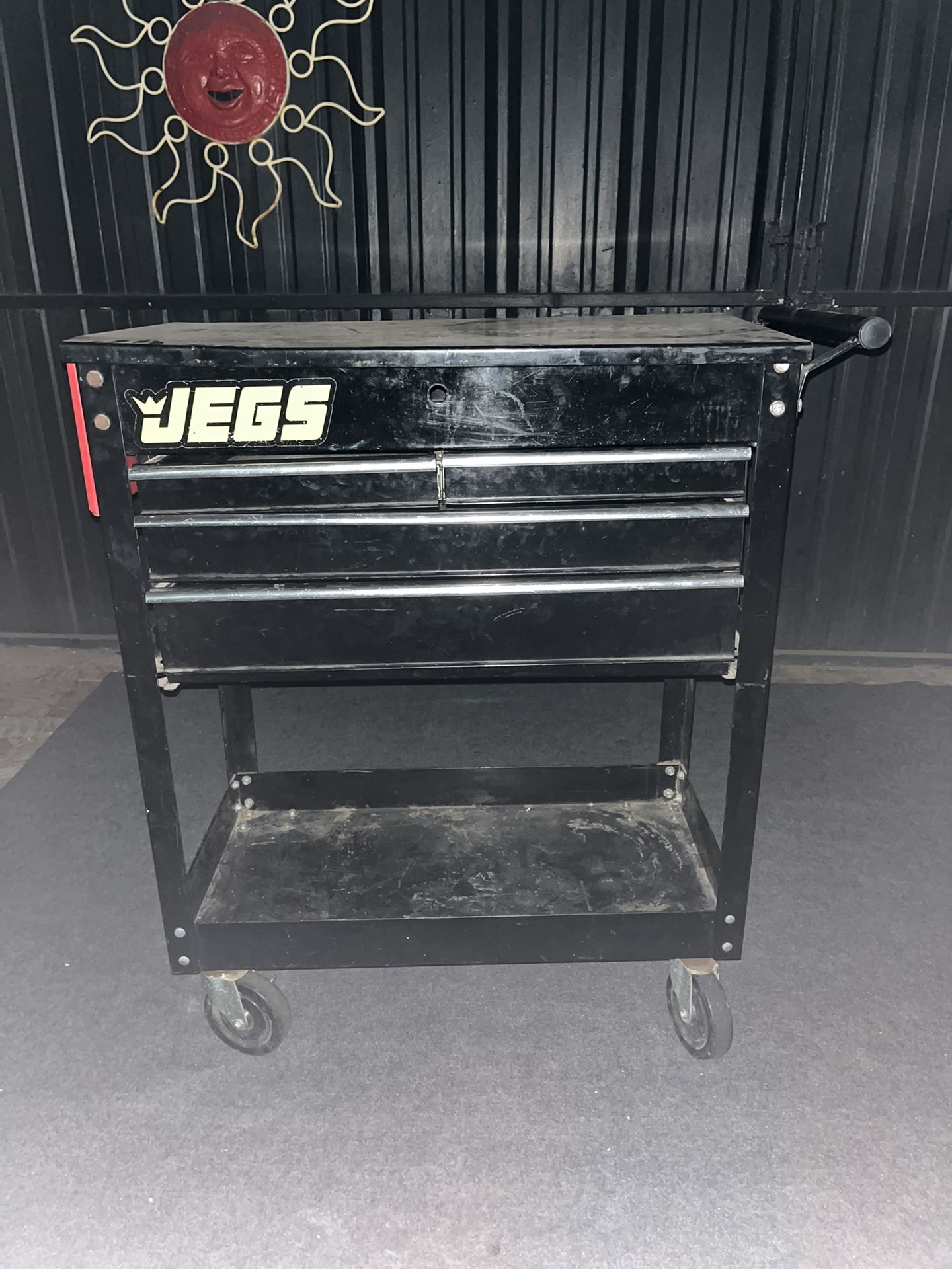 US General 30”in. 4 Drawer Tech Cart, Black