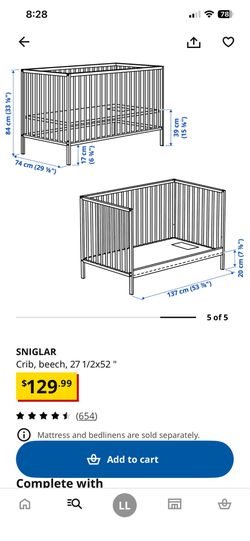 IKEA baby Crib