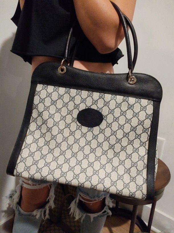 Authentic Vintage Gucci GG Monogram Supreme Tote Bag