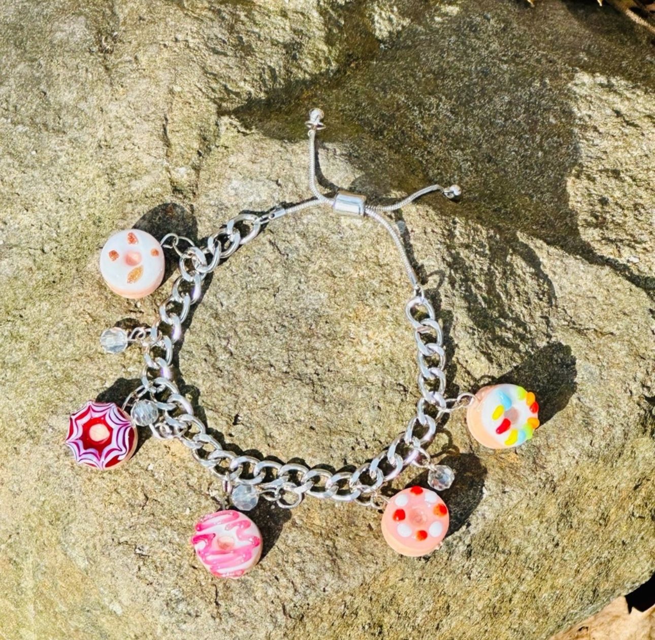 Donut Charm Bracelet-Stainless Steel