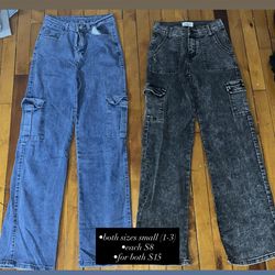 cargo style stretchy jeans
