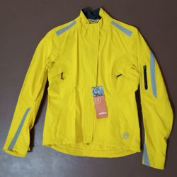 REI Novara Stratos 2.0 Women's XS Yellow Waterproof Cycling Jacket NWT