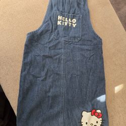 Hello Kitty Dress Overalls Size 10 Girls