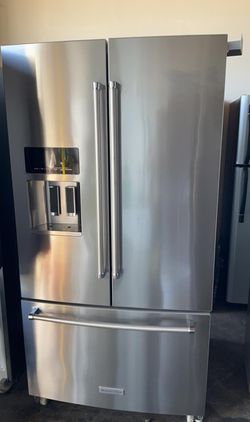 Kitchen Aid 3 Door Stainless Steel Fridge
