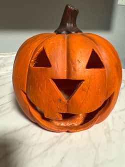 Ceramic Jack-O-Lantern Halloween Decoration