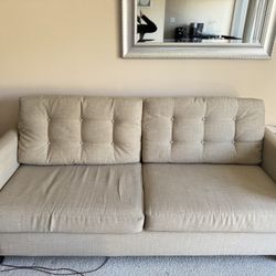 Set Of Beige Linen Couches 