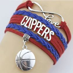 Los Angeles Clippers Basketball Bracelet 