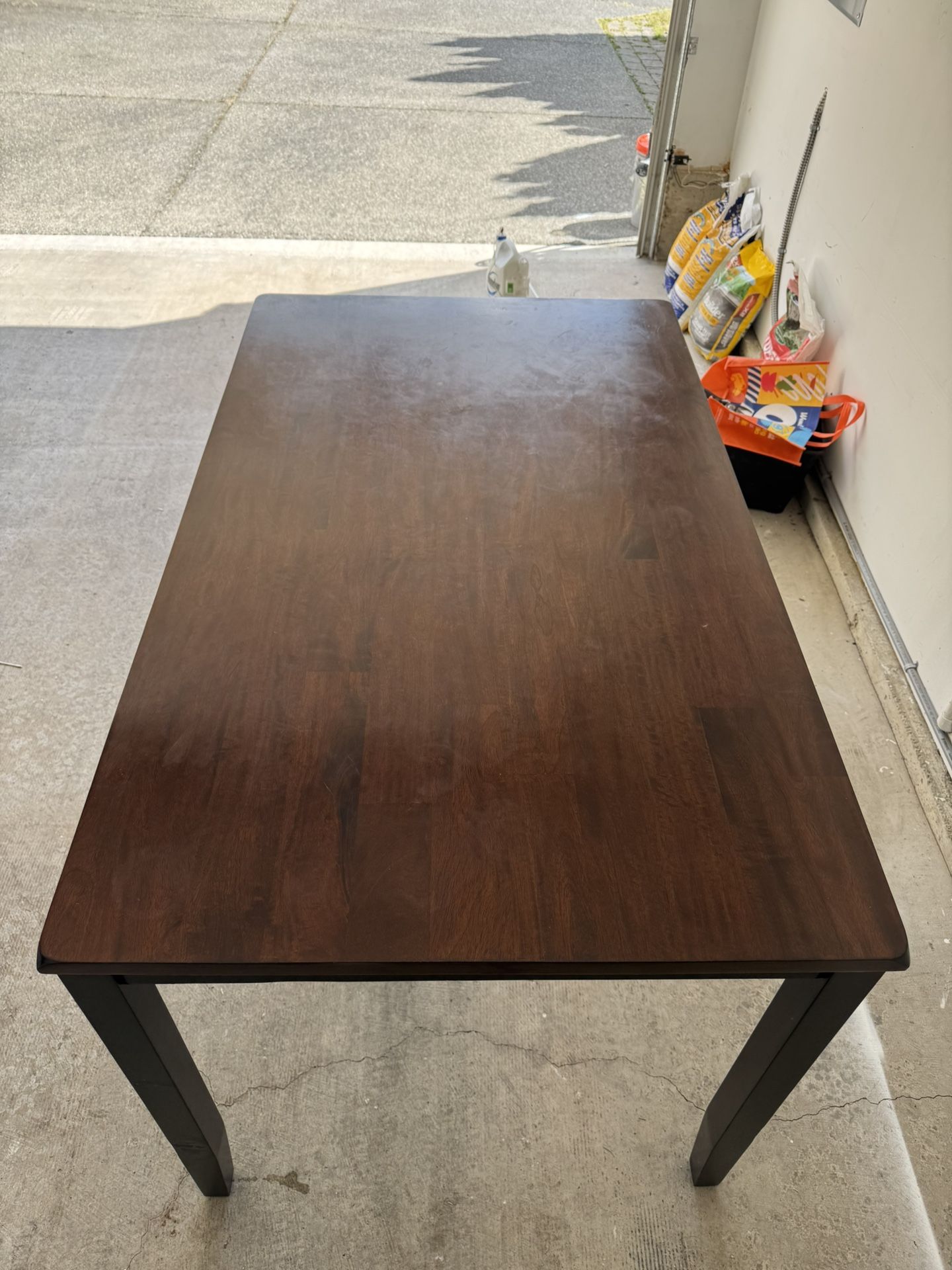 Hardwood Dining Table And 6 Chairs Set