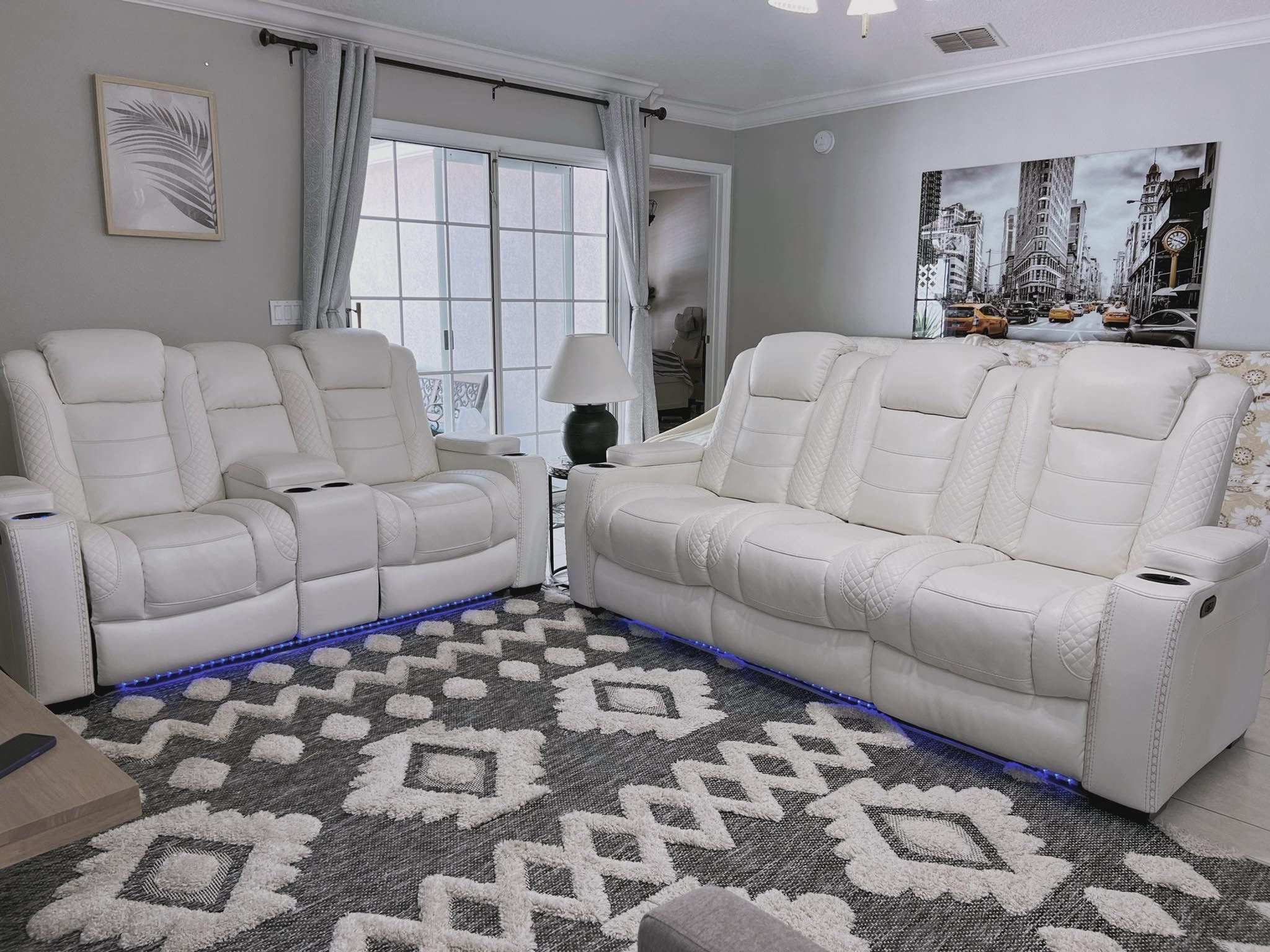 Brand New White Luxury Modern Couch And Loveseat