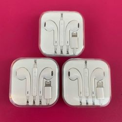 3 Brand New Apple IPhone Headphones for IPhone 7, 8, 9, 10, 11, 12, 13 and Newer