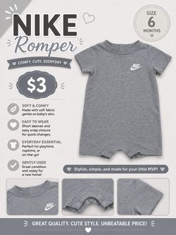 Baby Nike Romper Size 6 Months