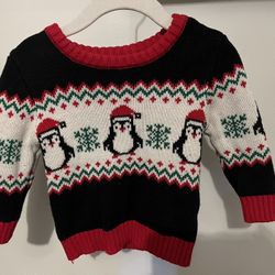 Holiday Time Baby & Toddler Boy & Girls Unisex Christmas Winter Penguin Sweater