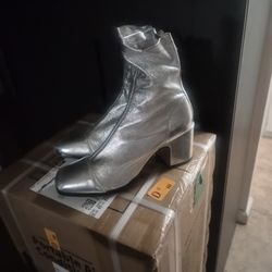 Silver Ankle Boots 