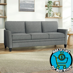 Mainstays Kensington 80" 3 Seat Classic Modern Couch, Gray