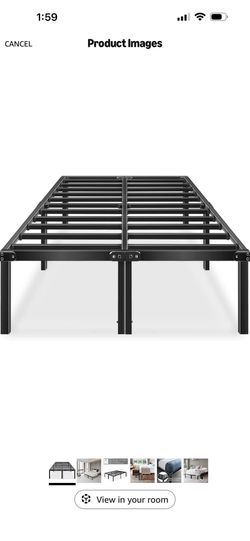 18” Tall Full size metal bed frame