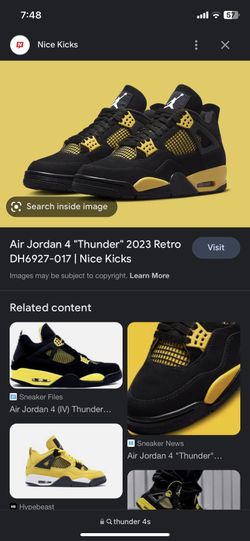 jordan 4’s “Thunder ⚡️
