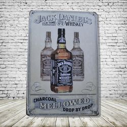 Jack Daniels Vintage Style Antique Collectible Tin Metal Sign Wall Decor
