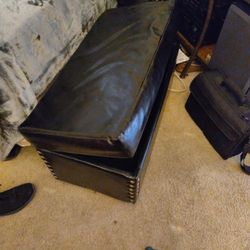 Black Ottoman Bench Style 