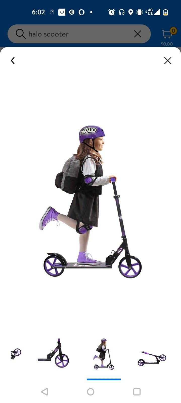 Halo Rise Above Supreme Big Wheel Scooter Purple 🟣 Unisex