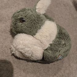 Dakin Grey & White Plush Bunny