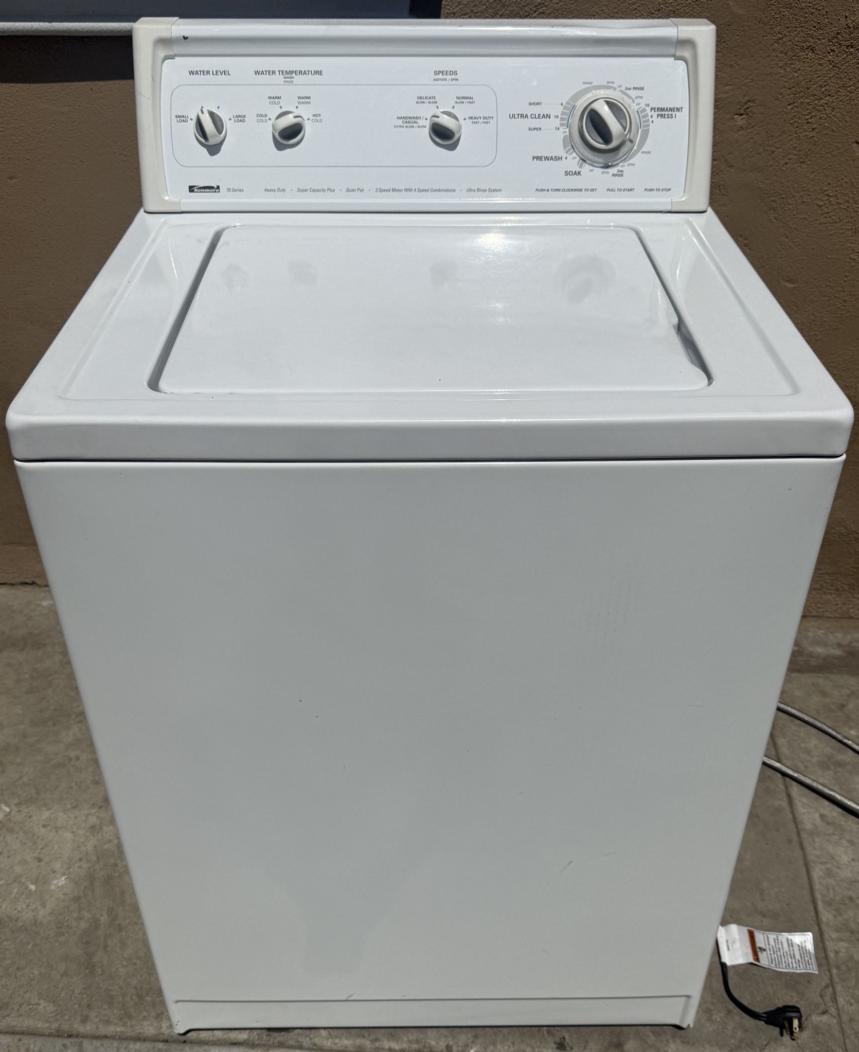 Kenmore Washer Works Great!
