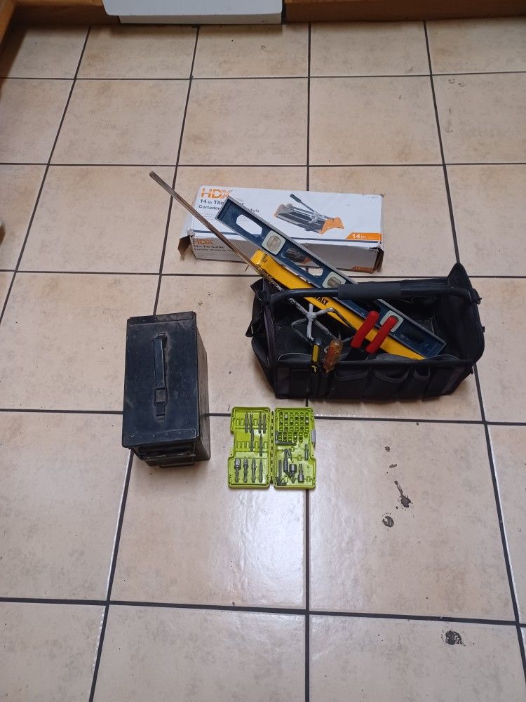 Tile Cutter , Level, Ammo Case, Plus