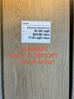 Great prices!!! Waterproof Laminate Flooring 8.3mm Corona