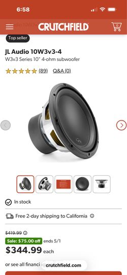 Single 10” JL w3 in ported box