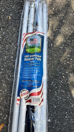 13ft aluminum outdoor pole with ground spike