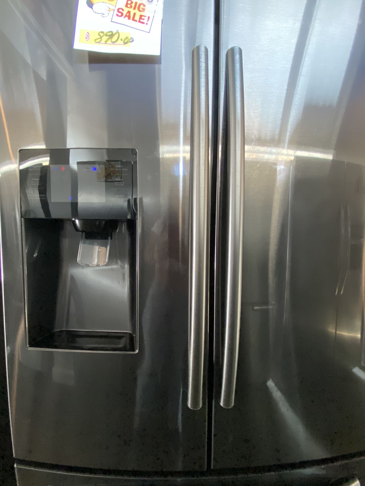 Samsung stainless steel refrigerator 36” wide working perfect and 45 days warranty. Delivery service available
