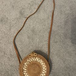 🌿 Boho Woven Rattan Crossbody Bag