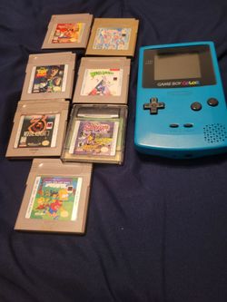 Game Boy Color with 7 Games