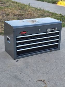 Vintage 1970's Craftsman 6-Drawer Top Chest Mechanic's Steel Tool Box No Key