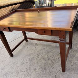 Antique/Vintage Ambon Wood Writing Desk / Console Table 