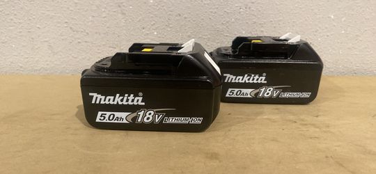 2 Pk Makita 18V  5.0AH Battery 