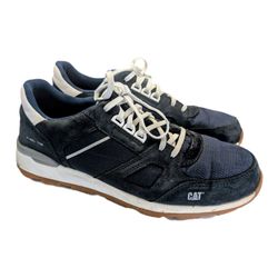 CAT Men's Steel Toe Low Top Athletic Work Sneakers Blue Rubber Sole Size  11.5
