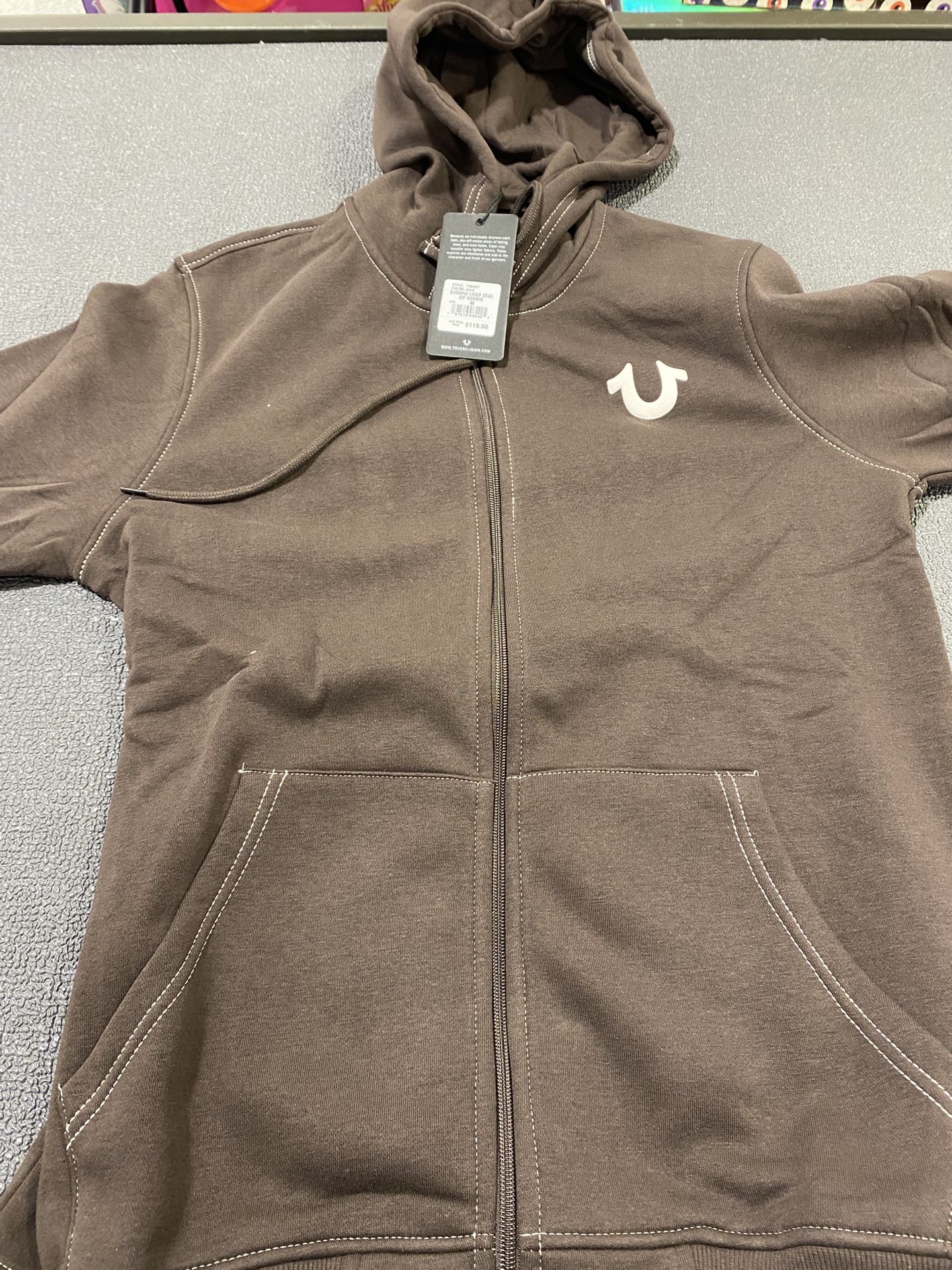 M brown true religion jacket