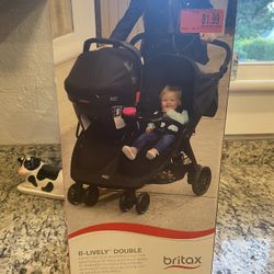 B-lively Britax DOUBLE infant Car Seat Adaptor And Child Tray 