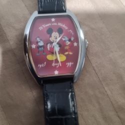 Rare 2003 Disney Limited Edition 75 Years With Mickey With Leather Band