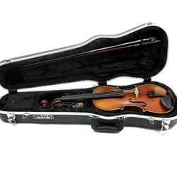 D'Luca PROV-CA500-44 Strauss 500 Symphony Violin 4/4 with SKB Molded Case, Strings and Tuner