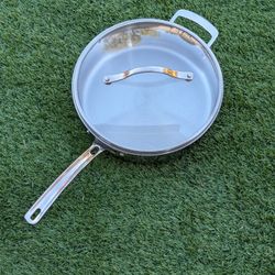 Viking 3-Ply Stainless Steel 5.25 Quart Sauté Pan with Glass Lid - Induction Ready