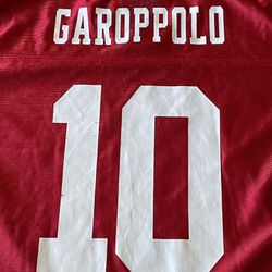 San Francisco 49ers NFL Team Apparel #10 Jimmy Garoppolo Jersey. YOUTH Size  : Large for Sale in Rocklin, CA - OfferUp