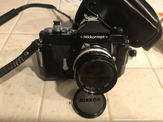 Nikon Nikkormat FTn w/ 50mm ff2.0 Lens And Leather Case " Great Film Camer"