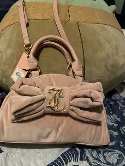 Juicy Couture Pink Velvet Bow Handbag