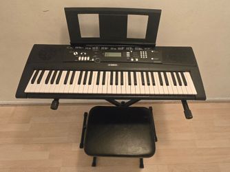 Yamaha EZ-220 61-key lighted electronic keyboard complete set