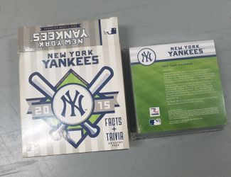 New York Yankees Triva & Facts 2015 5x5 Calendar Game Sealed.