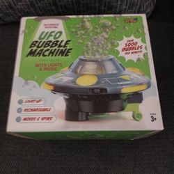 Brand New Never Used Or Opened UFO BUBBLE MACHINE WITH LIGHTS & MUSIC 