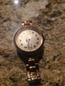 Betsey Johnson Rose Gold Heart Watch