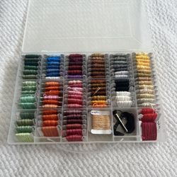 Multi-Color Embroidery Floss Organizer Box 