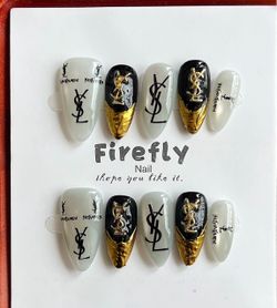 YSL Press-On Nail Set Handmade